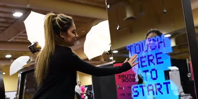 Smart magic mirror touch screen