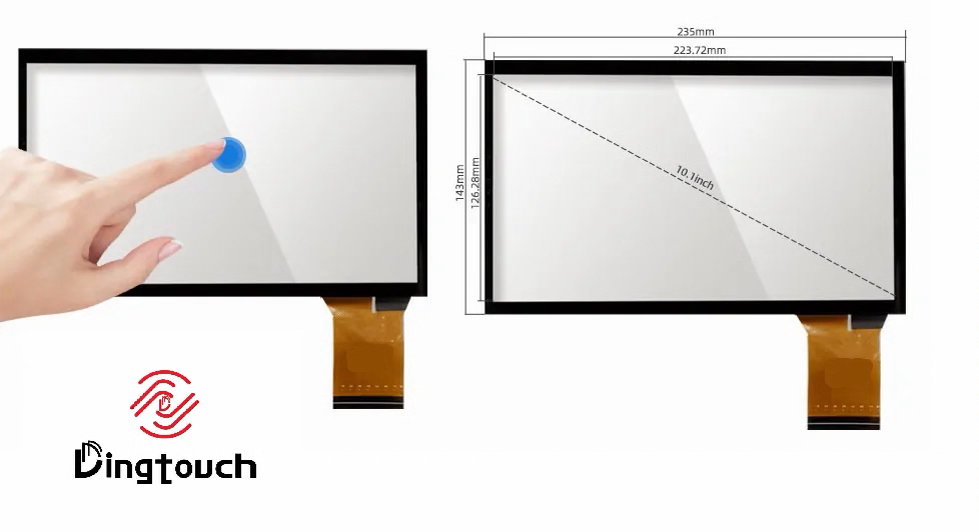 10.1 Inch PCAP Touch Screen with EETI Controller G+G Structure COB Type USB Multi-Touch Display for Industrial and Commercial Applications