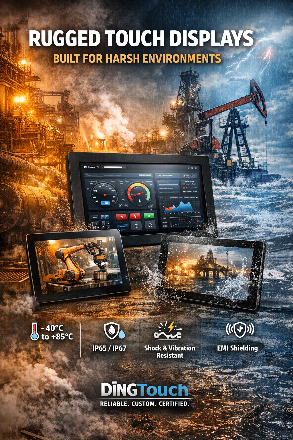 Rugged Touch LCD Solutions for Industrial Control & HMI Systems Enhancing Reliability, Stability, and Performance in Harsh Environments