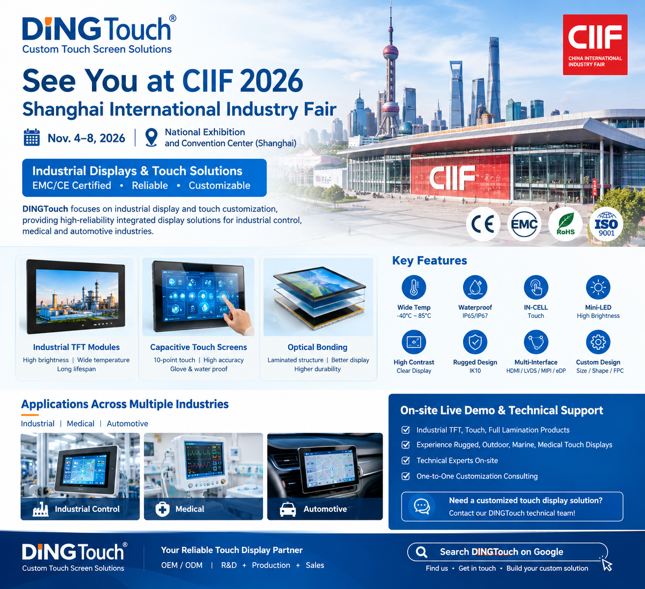Industrial Touch Display Solutions for OEM